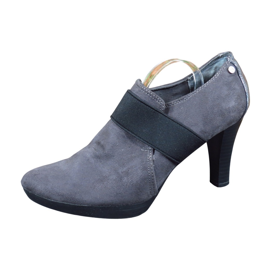Dana Buchman Shary Women Shootie Size 8.5 Career Office Grey Textile Heels